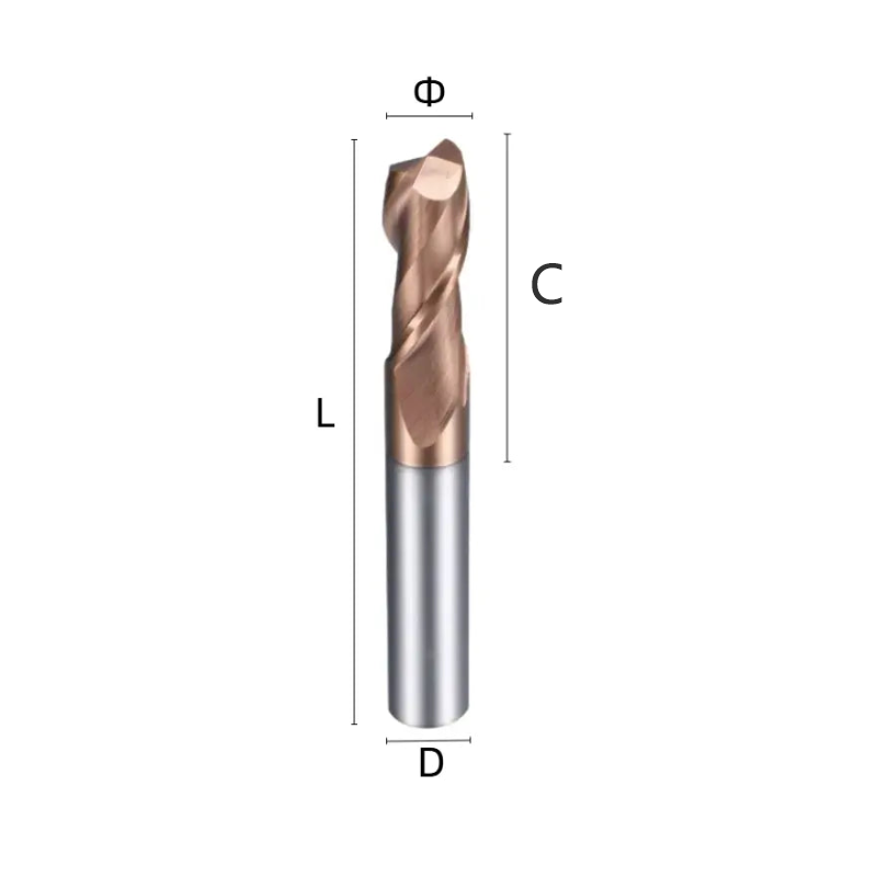 55 degree 2-edge keyway milling cutter Tungsten steel alloy end mill Shandong Denso Pricision Tools Co.,Ltd.